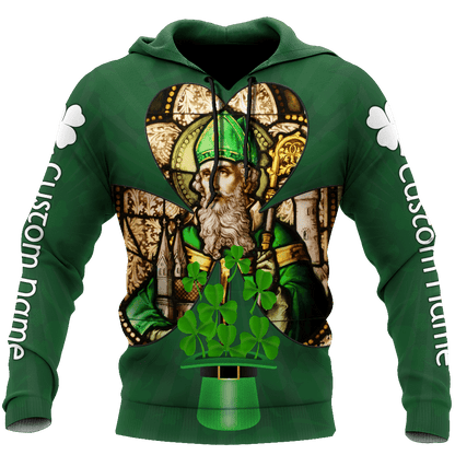 Custom name Shamrock Saint Patrick's Day 3D Design print shirts