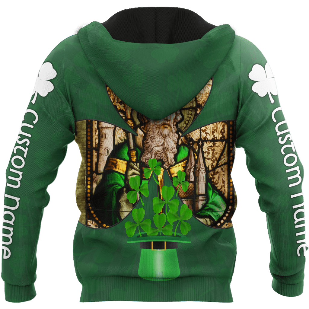 Custom name Shamrock Saint Patrick's Day 3D Design print shirts