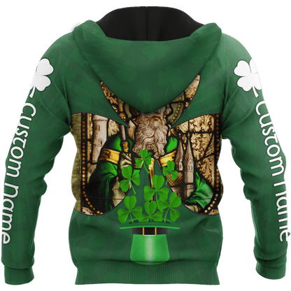 Custom name Shamrock Saint Patrick's Day 3D Design print shirts