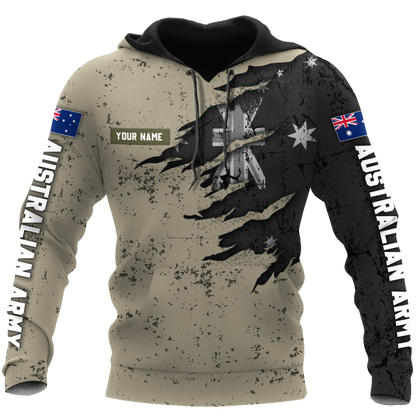 Custom name Australian Army Camo 3D Design Print Shirts