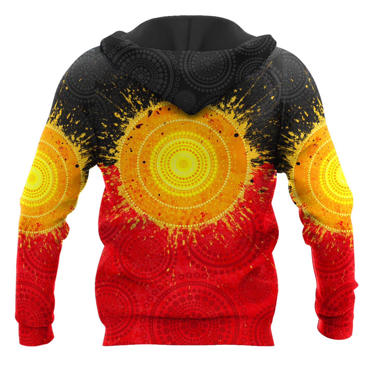 Aboriginal Flag Indigenous Sun Painting Art 3D design Polo shirts