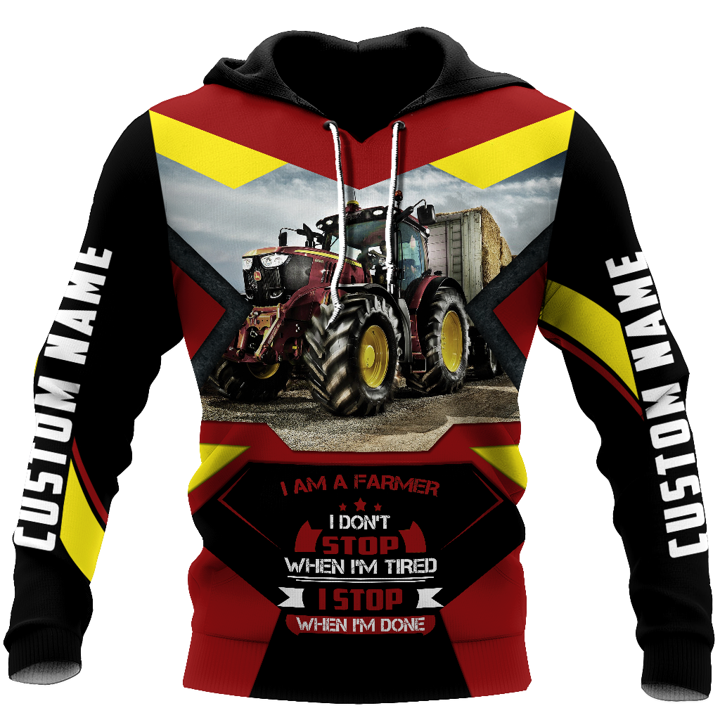 3D All Over Printed Tractor red  Unisex Shirts Custom Name XT PD04022101-S1