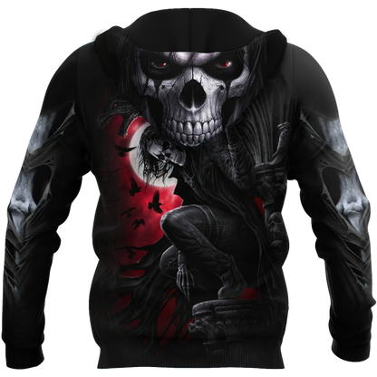 Skull In The Night Moon Hoodie For Men And Women NTN04032101