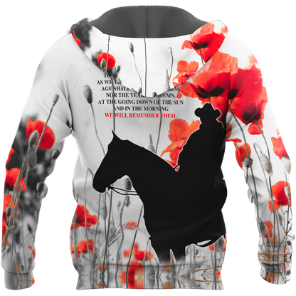 Premium Unisex Hoodie Remember Anzac Day ML
