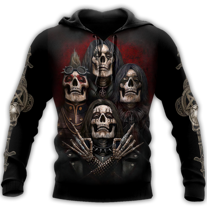 Skull Boy Band Hoodie For Men And Women NTN04032105