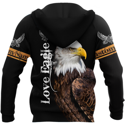 Personalized Name Eagle 3D All Over Printed Shirts For Men and Women