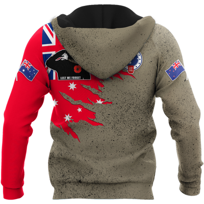 Anzac day remembrance Kiwi and Australia Veteran uniforms 3D print shirt