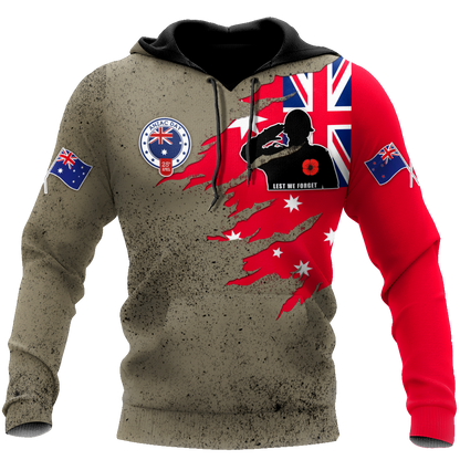 Anzac day remembrance Kiwi and Australia Veteran uniforms 3D print shirt