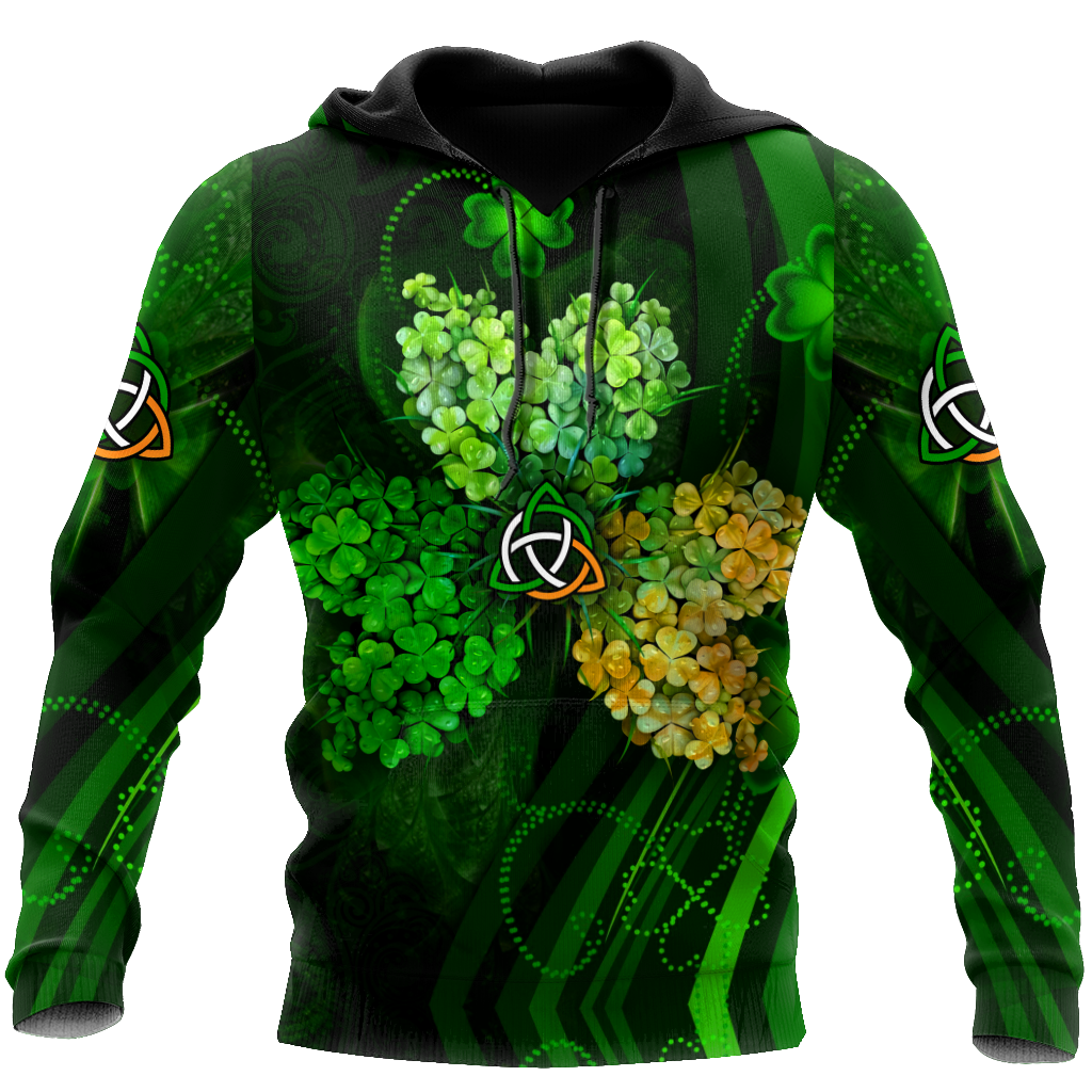 Premium Unisex Hoodie Irish St.Patrick Shamrock ML