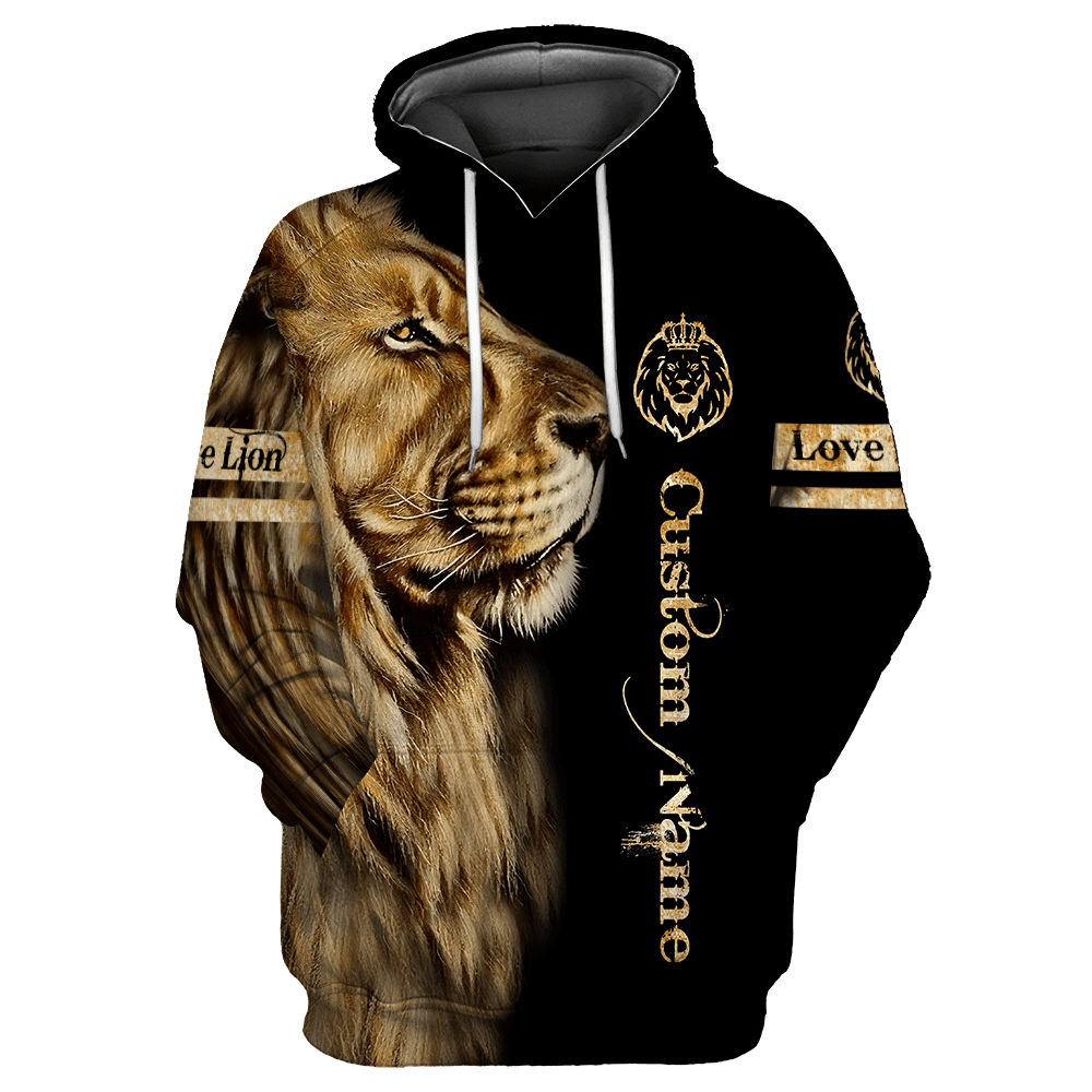 Customize Name King Lion Combo Hoodie + Legging