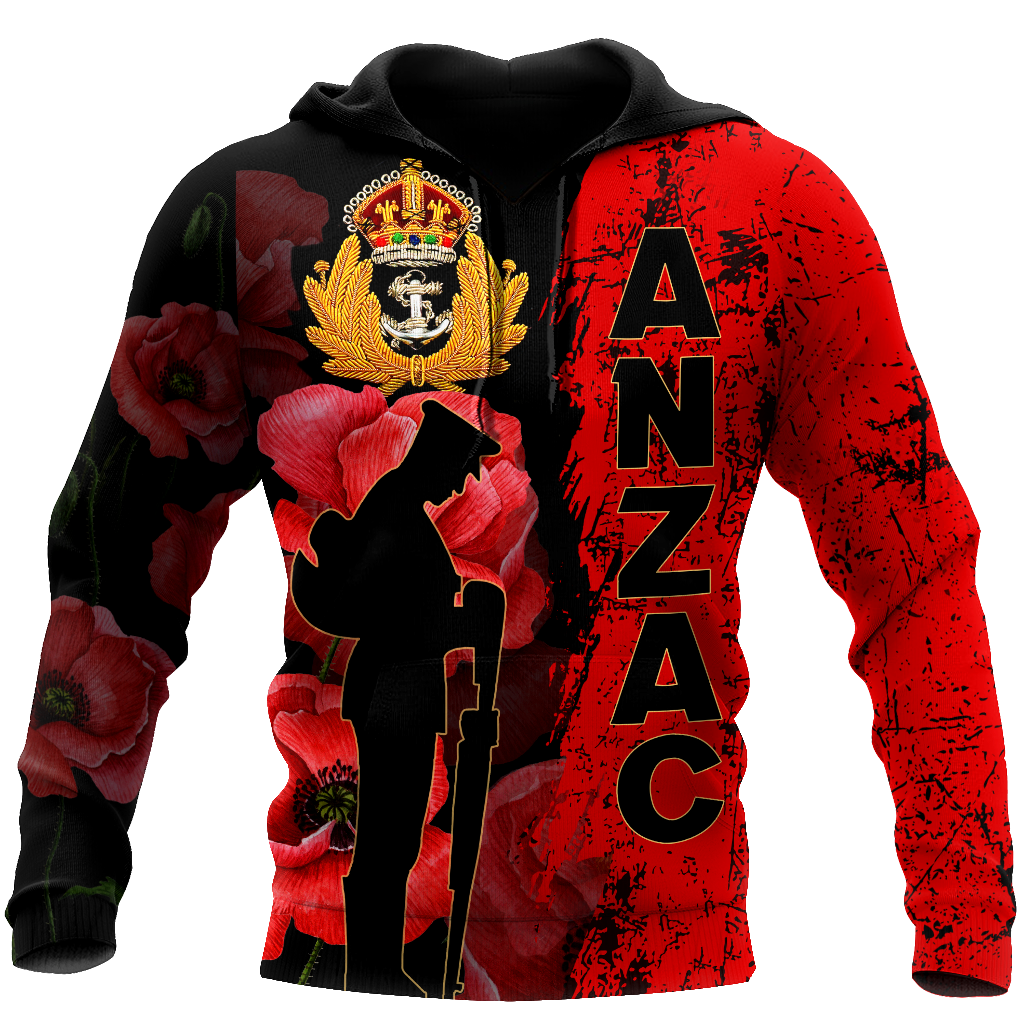 Premium Anzac Day Royal  Royal Navy 3D Printed Unisex Shirts TN