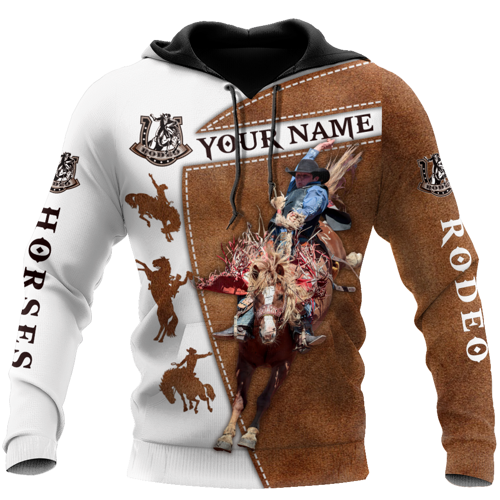 Personalized Name Rodeo 3D All Over Printed Unisex Shirts Bucking Horse Ver 2