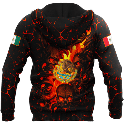 Mexican Skull 3D All Over Printed Unisex Hoodie