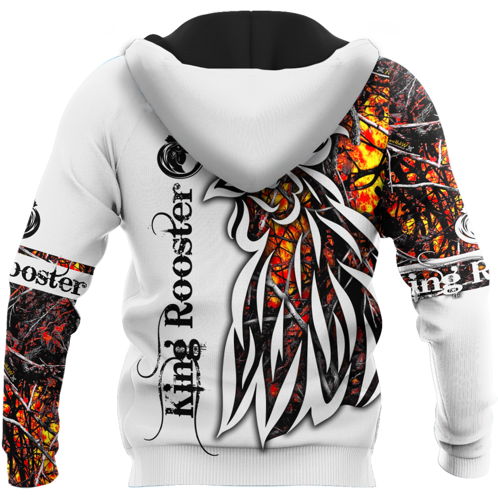 Rooster Camo 3D All Over Printed Unisex Deluxe Hoodie ML