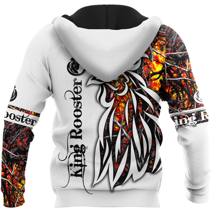 Rooster Camo 3D All Over Printed Unisex Deluxe Hoodie ML