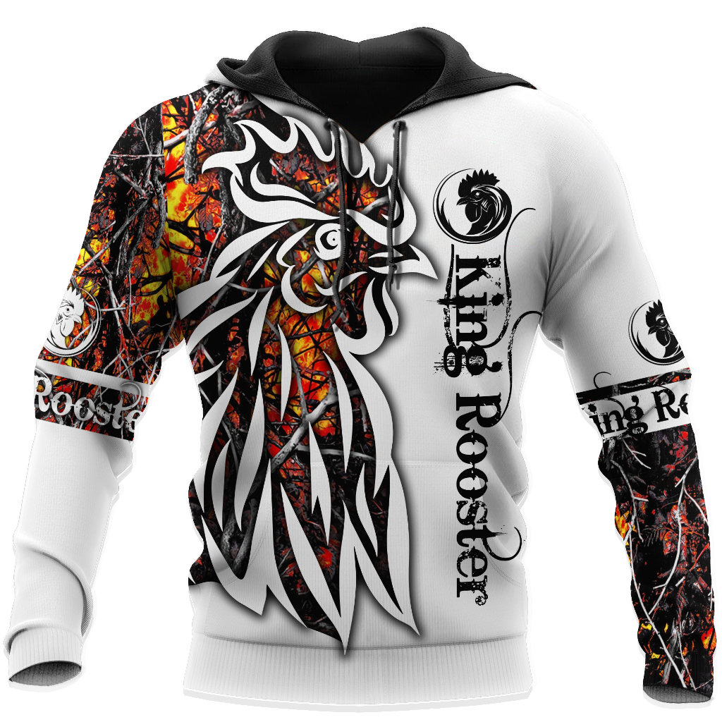 Rooster Camo 3D All Over Printed Unisex Deluxe Hoodie ML