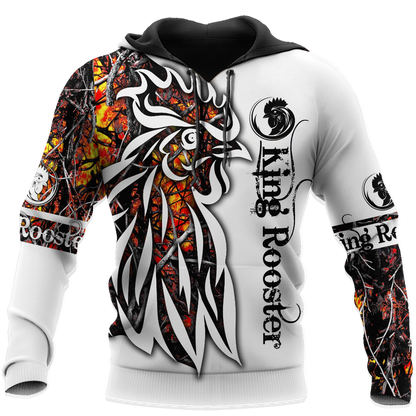 Rooster Camo 3D All Over Printed Unisex Deluxe Hoodie ML