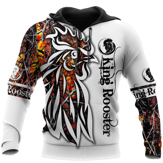 Rooster Camo 3D All Over Printed Unisex Deluxe Hoodie ML