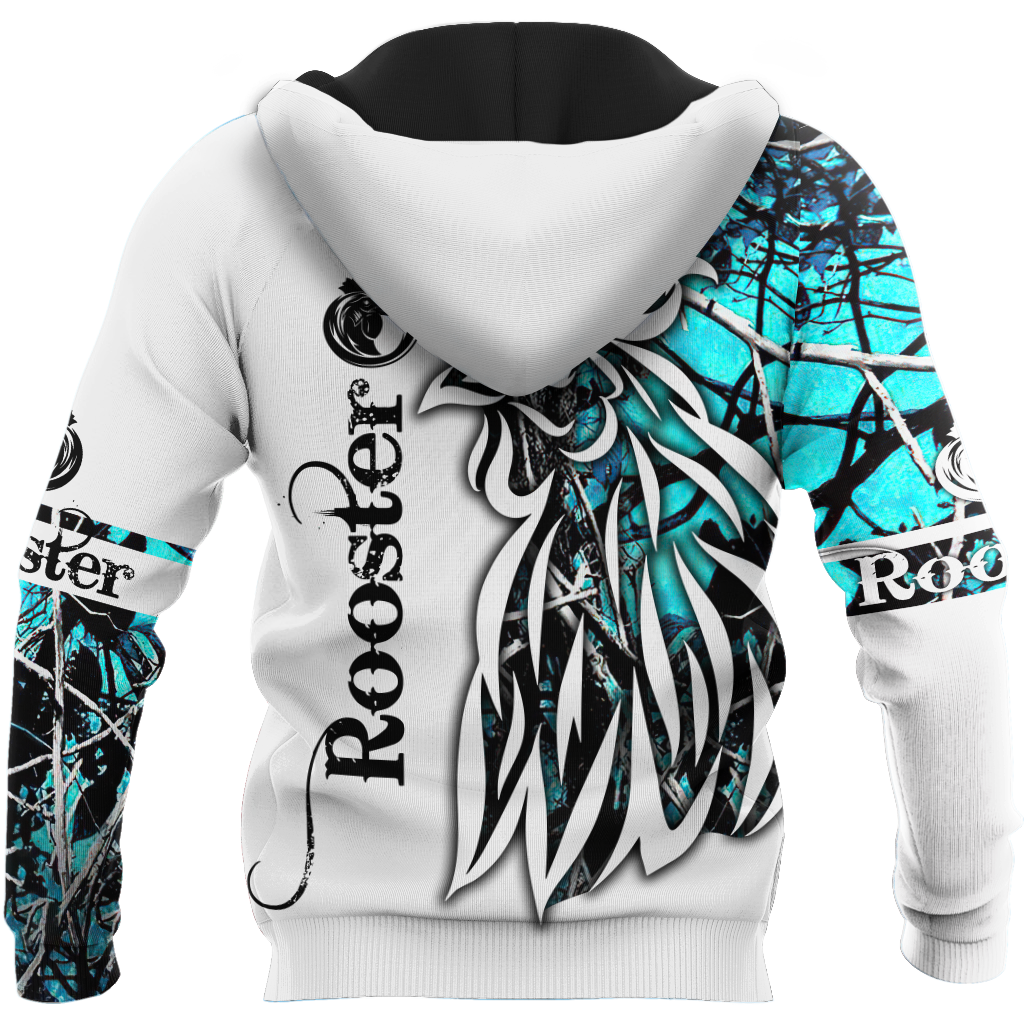 Rooster Camo 3D All Over Printed Unisex Deluxe Hoodie ML