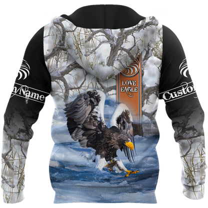 Personalized Name Eagle 3D All Over Printed Shirts For Men and Women