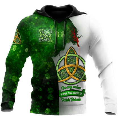 Premium Unisex Hoodie Irish St.Patrick Jesus Irish Rebel In My Vain ML