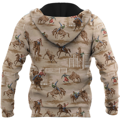 Rodeo 3D All Over Printed Unisex Shirts Rodeo Pattern