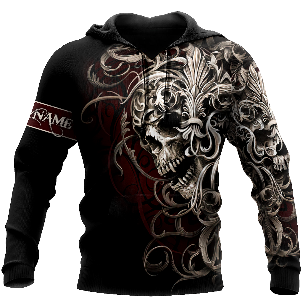 Customize Name Tattoo Skull Hoodie For Men And Women NTN06032104
