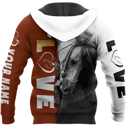Personalized Name Premium Love Horse 3D All Over Printed Unisex Shirts SN06032106