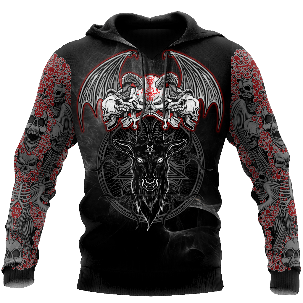Satanic Skull Symbols Hoodie For Men And Women JJ07022102