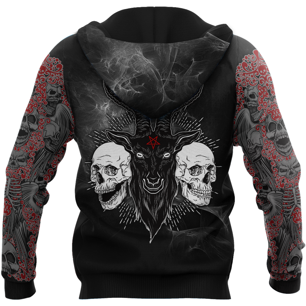 Satanic Skull Symbols Hoodie For Men And Women JJ07022102