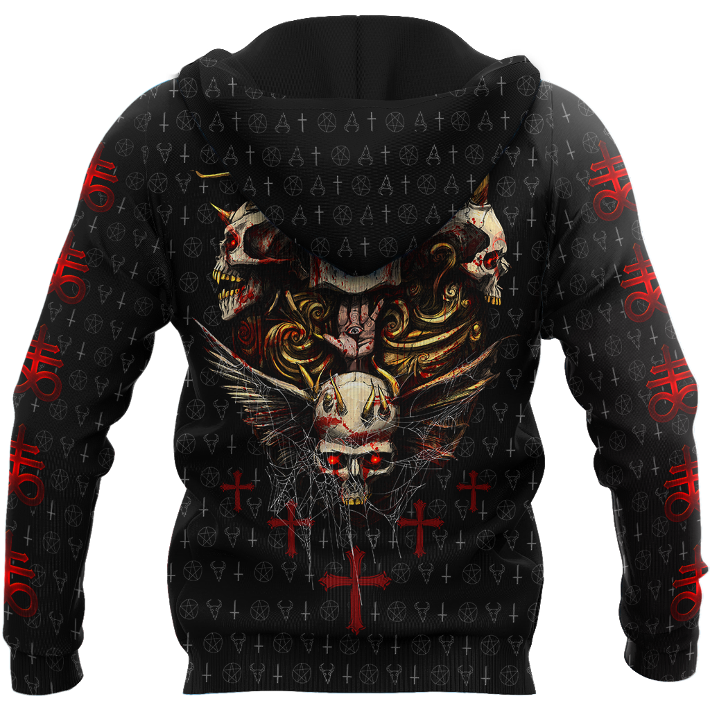 Red Eyes Skull Hoodie For Men And Women JJ07022103