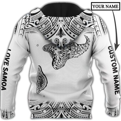 Amazing Polynesian Personalized Samoa Map Tattoo Unisex Deluxe Hoodie ML