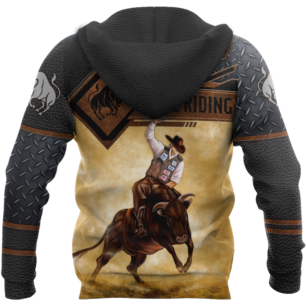 Personalized Name Bull Riding 3D All Over Printed Unisex Shirts Cowboy Up