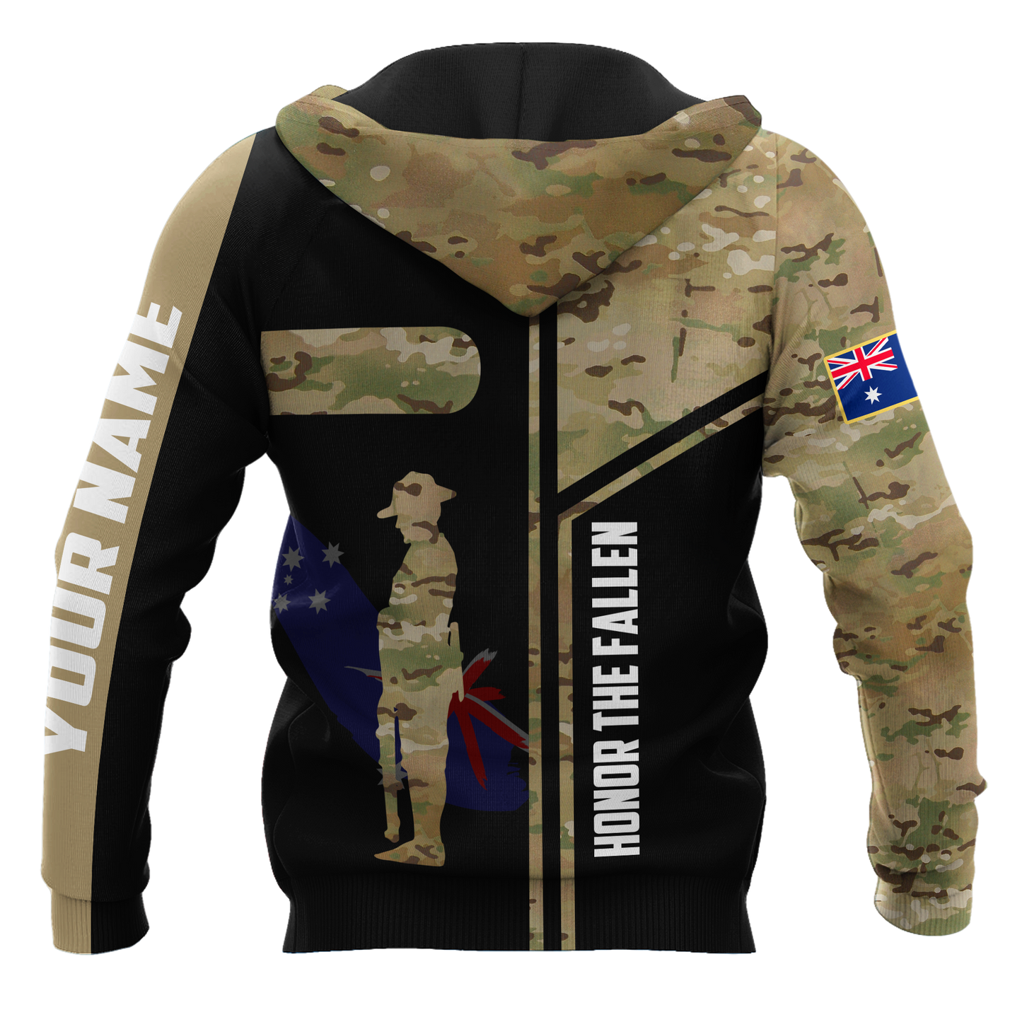 Custom name Australia Army Camo 3D Design print shirts ver.1