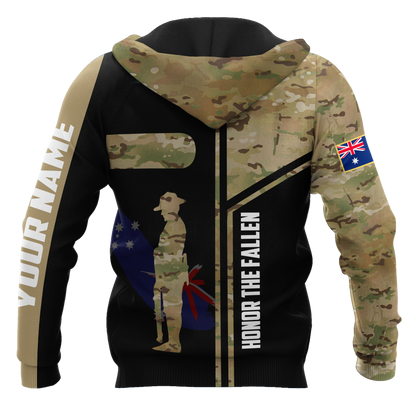 Custom name Australia Army Camo 3D Design print shirts ver.1