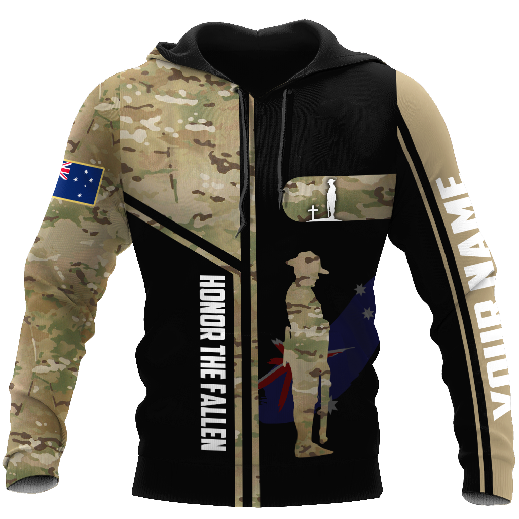 Custom name Australia Army Camo 3D Design print shirts ver.1
