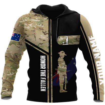 Custom name Australia Army Camo 3D Design print shirts ver.1