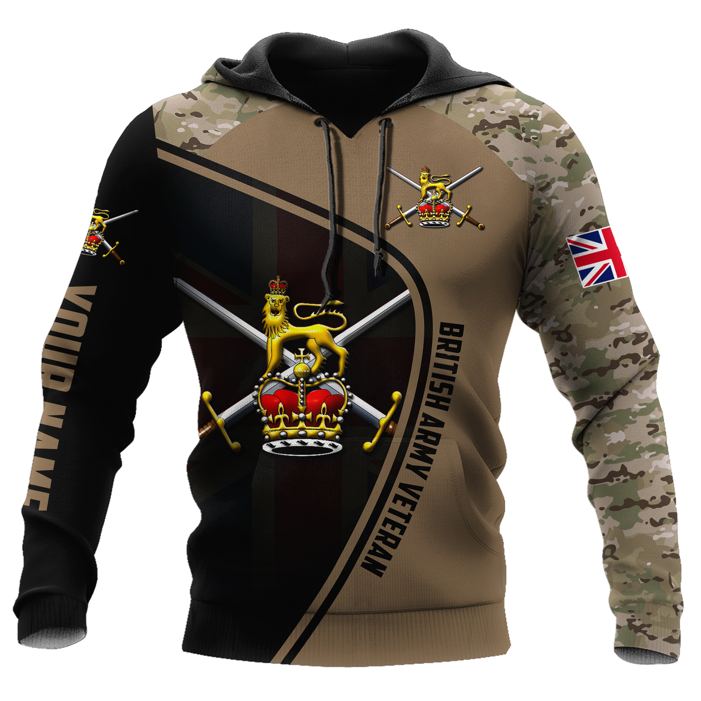 Custom Name XT British Army 3D Printed Shirts