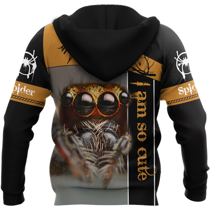 Spider Tarantula Cute 3D All Over Printed Premium Unisex Hoodie ML