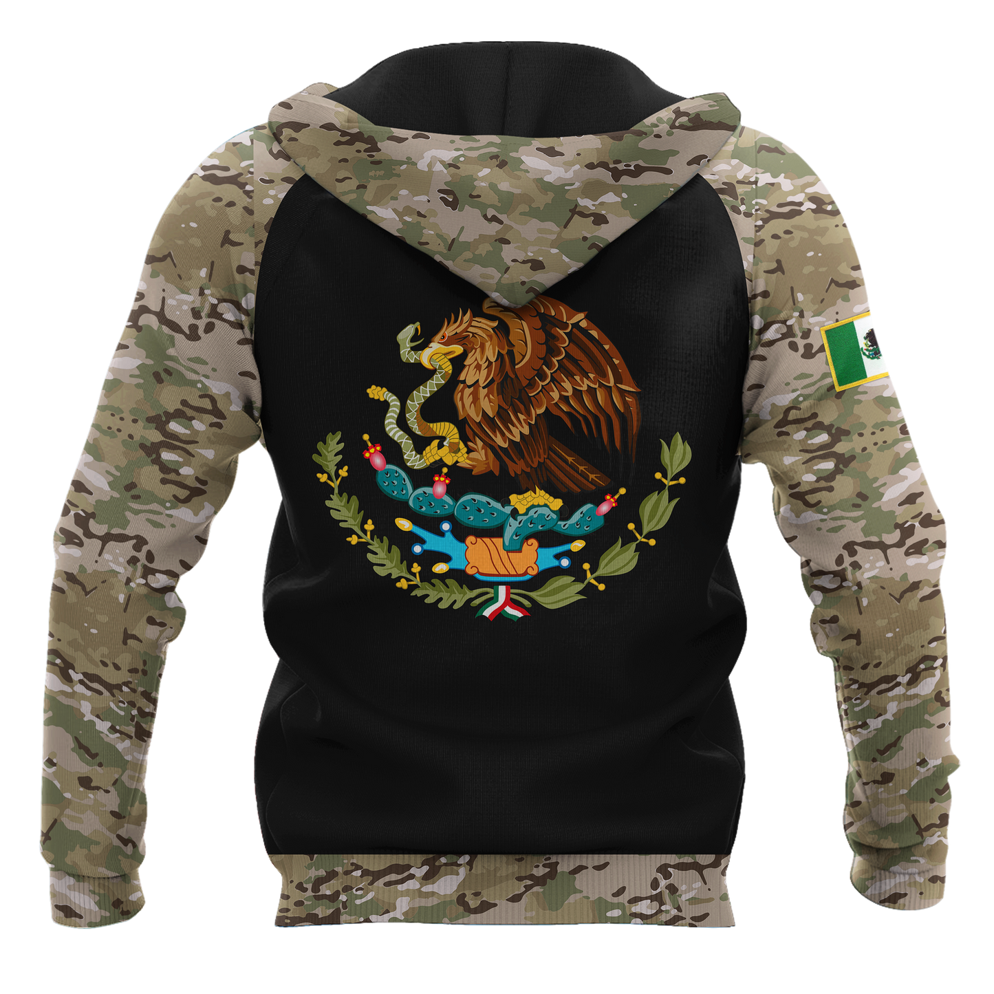 Mexico Coat Of Arms no02 Personalized Name 3D Unisex Hoodie