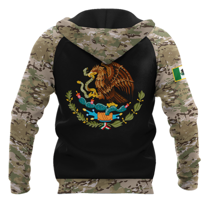 Mexico Coat Of Arms no02 Personalized Name 3D Unisex Hoodie
