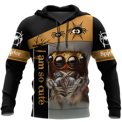 Spider Tarantula Cute 3D All Over Printed Premium Unisex Hoodie ML