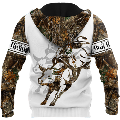 Personalized Name Bull Riding 3D All Over Printed Unisex Shirts Tattoo Ver 2