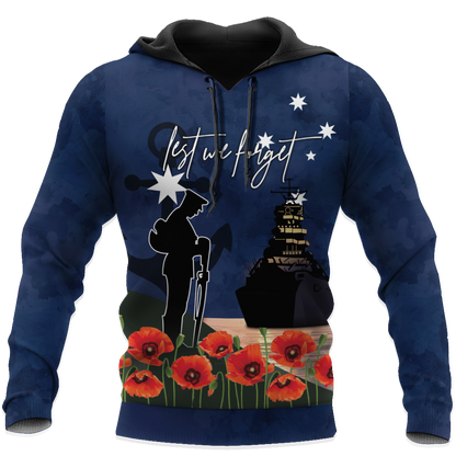 Premium Anzac Day Royal Australian Navy 3D Printed Unisex Shirts TN