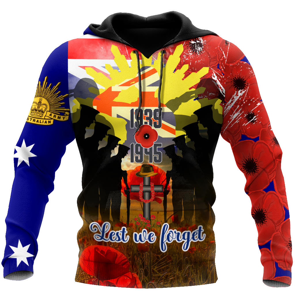 Premium Unisex Hoodie Remember Anzac Day ML