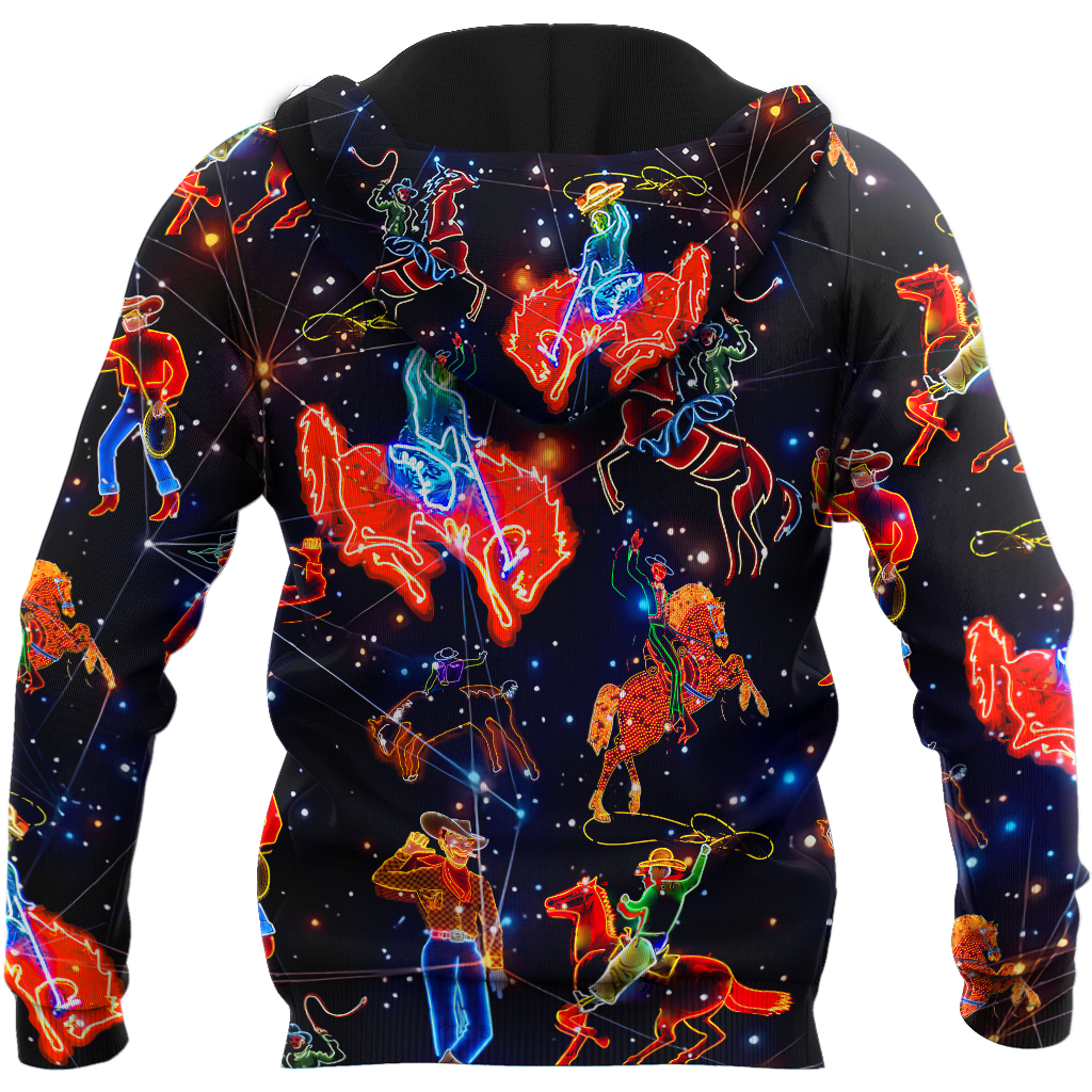 Personalized Name Rodeo 3D All Over Printed Unisex Shirts Galaxy Pattern