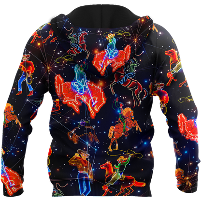 Personalized Name Rodeo 3D All Over Printed Unisex Shirts Galaxy Pattern