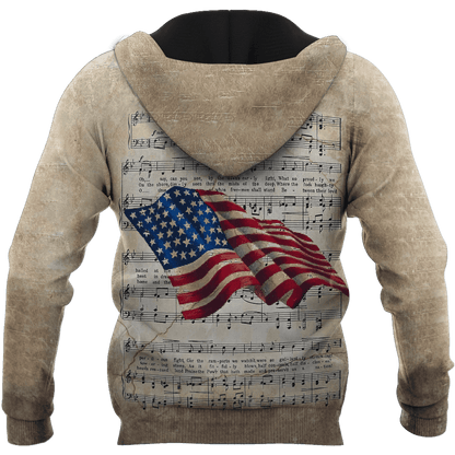 American National Anthem 3D All Over Printed Unisex Shirts