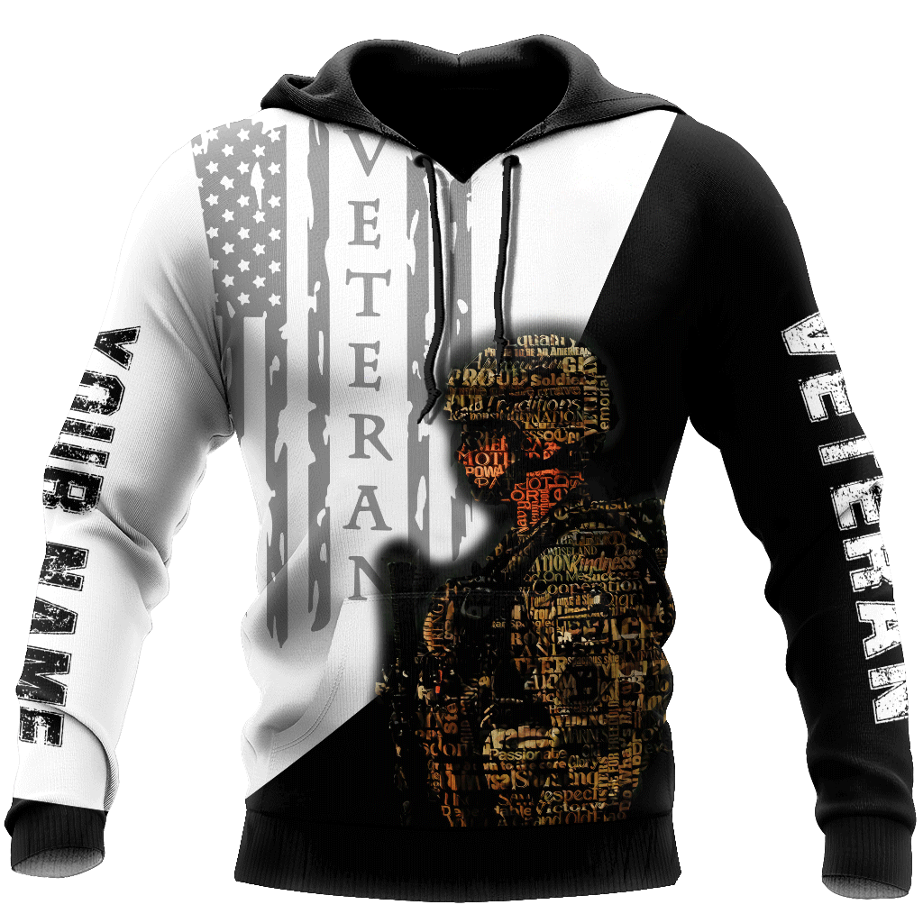 Custom Name US Veteran 3D All Over Printed Unisex Shirts