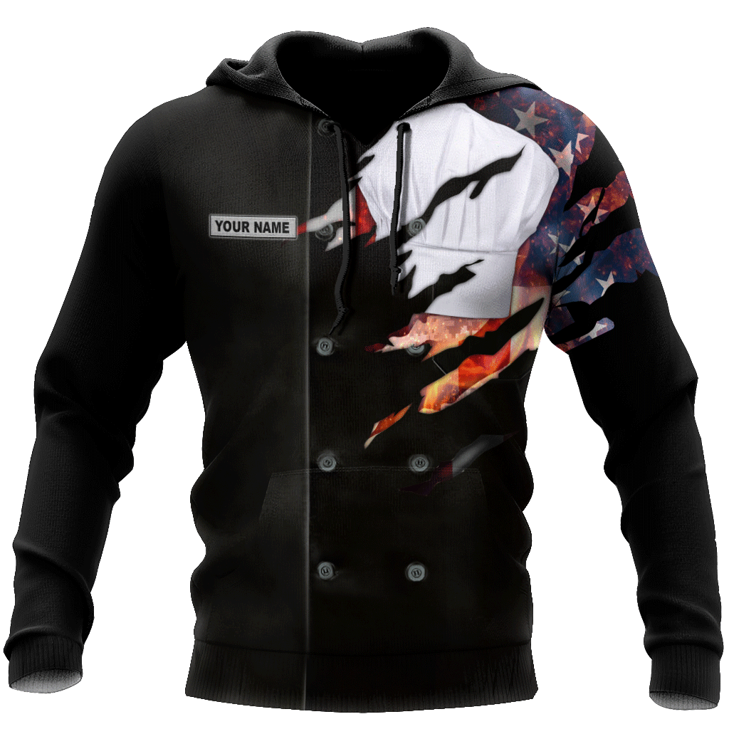 Custom Name American Master Chef 3D All Over Printed Unisex Shirts